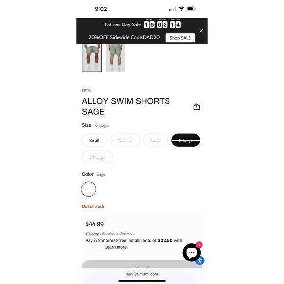 EPTM PERFECT EXAMPLE SWIM SHORTS SMALL Alloy New Tags Navy - Picture 4 of 16